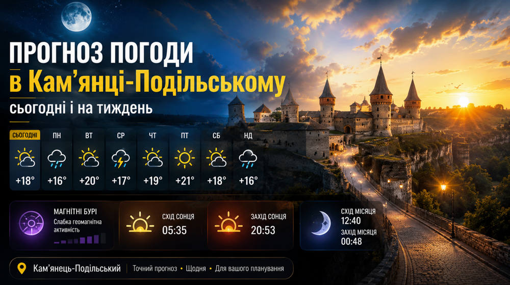 прогноз погоди в Кам'янці-Подільському