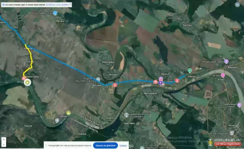 Веломаршрут в межах НПП "Подільські Товтри"