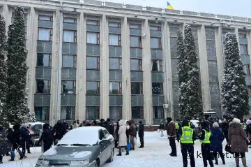 Акція протесту проти відключень світла в Кам'янці
