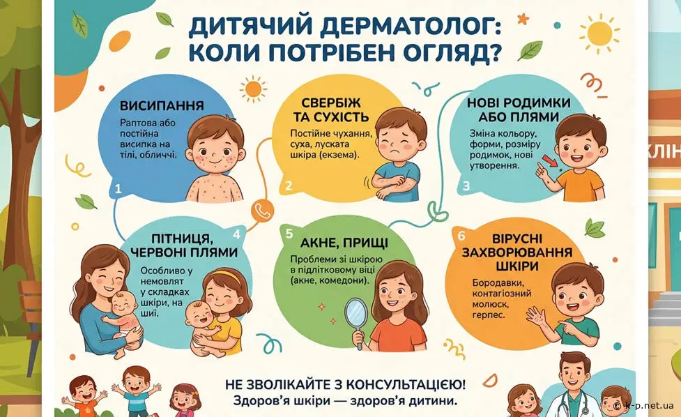 Дитячий дерматолог: коли потрібен огляд